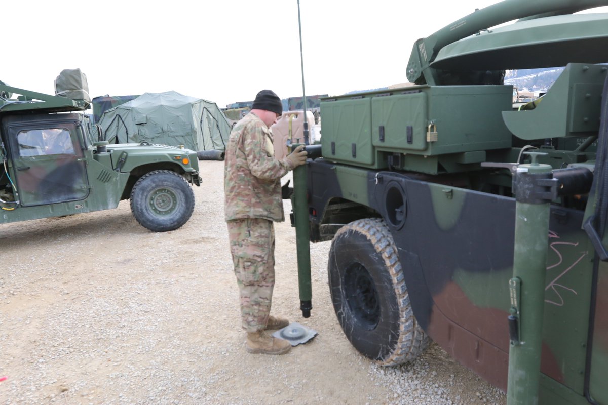 DaggerBDE's tweet photo. #MeetYourArmy, Cpl. Koty Kennedy, team leader responsible for operation of a tactical satellite system. Check out the article to see how he & his unit are enabling communication between #DaggerBDE & Polish 12th Mech. Bde #Interoperability https://t.co/6dzJ0gtU6z @USNATO @7thATC https://t.co/MPhv1rc9H8