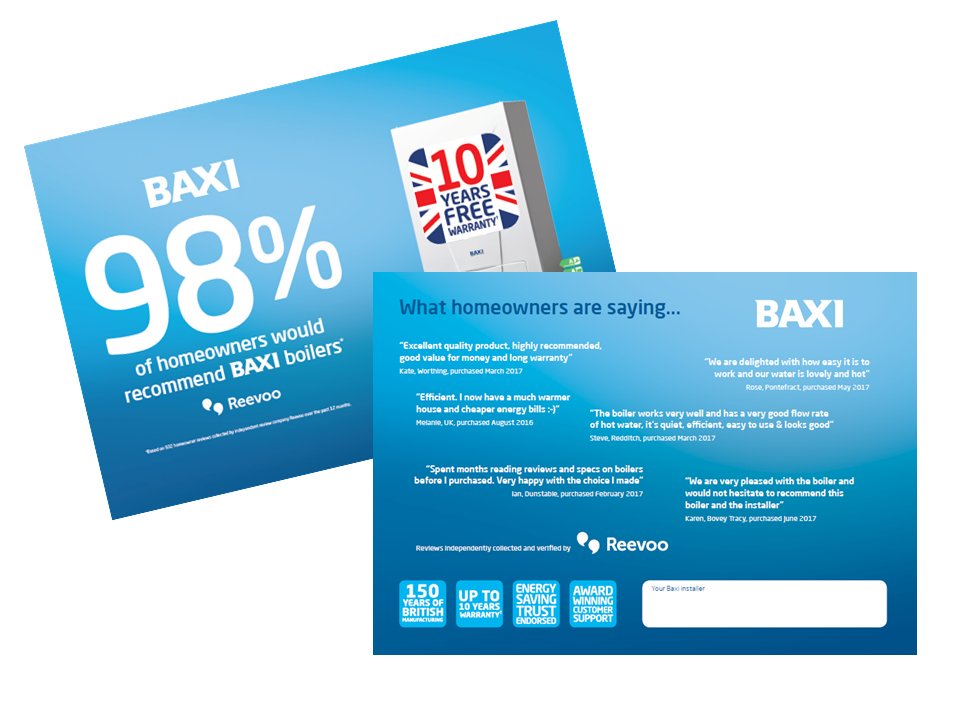 baxiboilers's tweet photo. #Baxi Works members - Why not use our FREE postcards to sell the benefits of Baxi boilers to your customers?! Order from the Rewards catalogue https://t.co/06cRnAxfzW https://t.co/uEdGRZM6dN