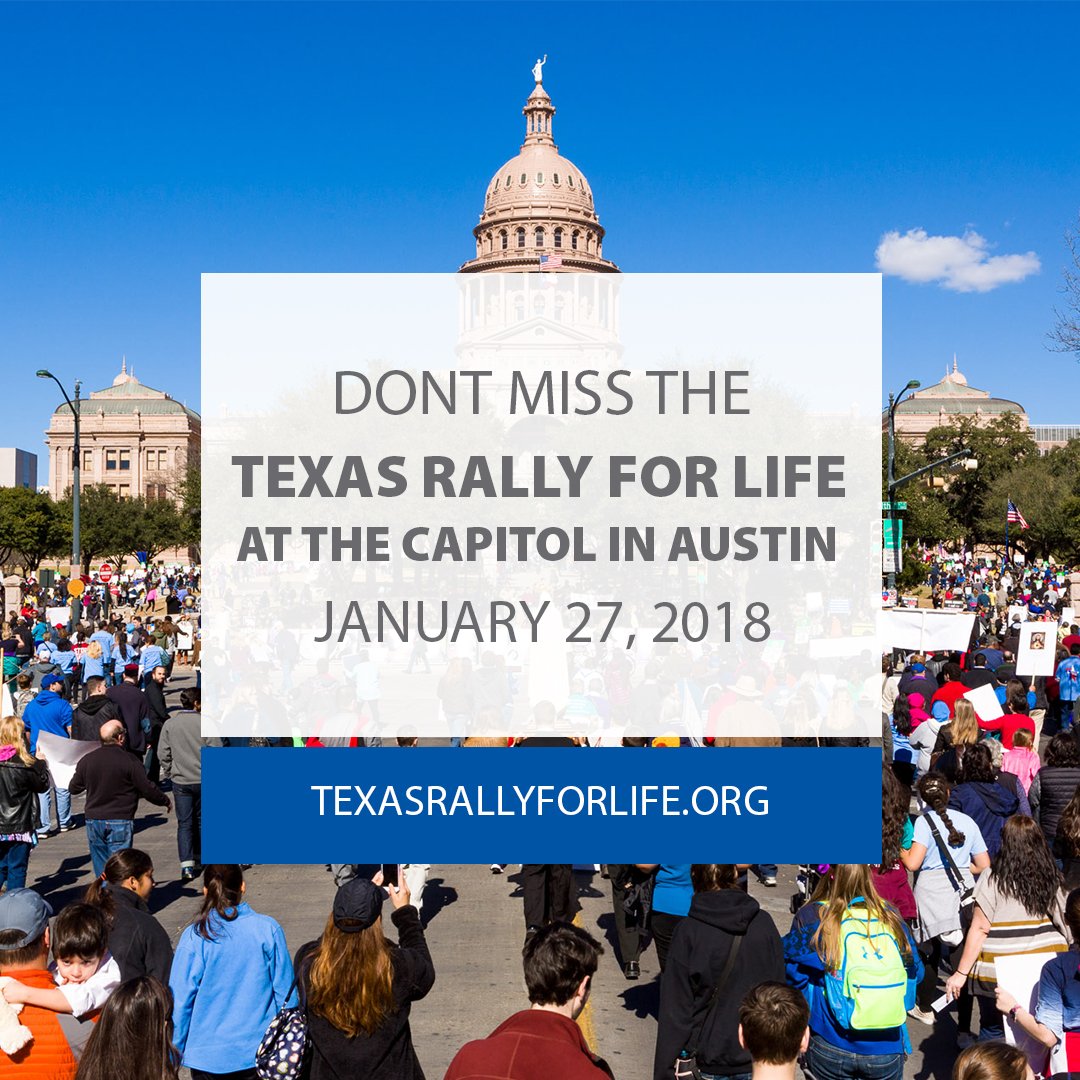 Did you know that over 50 #ProLife organizations are being represented &amp; participating at this year's #TxRally4Life on Saturday?  Plan to attend - we march to defend innocent lives in TX!