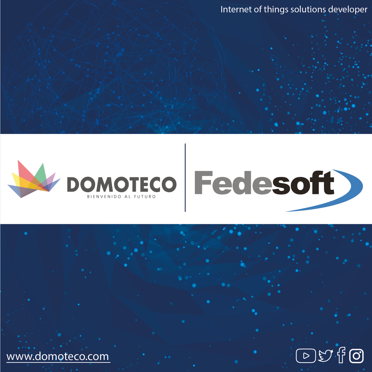 Domoteco's tweet photo. En haras de crecer, fortalecernos y que darle una mayor solidez a nuestros clientes ahora somos miembros activos de @Fedesoft , día a día trabajamos para llever #domótica orientada al #InternetDeLasCosas a más gente #DomóticaParaTodos 

Comunicado : https://t.co/VpRMeXDCt3 https://t.co/ljxiBLf1jX