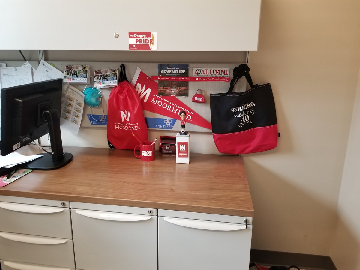 What a fun meeting at #Eventide today! We did some planning for <a href="/MSUMoorhead/">Minnesota State Moorhead</a> @MSUMOutreach #ScrubsCamp2018, had a yummy lunch &amp; took a tour! Thank you Jess! 

Also met a @Alumni_MSUM that sported some huge #DragonPride in her office!