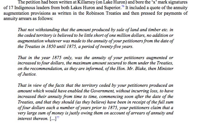 1850RHTreaty's tweet photo. Part of a petition by Lake Huron Chiefs written by M.P for Sault Ste Marie E.B Borron in November 1877. #RHT1850 #Annuities #Arrears https://t.co/KDNFrj0Hca