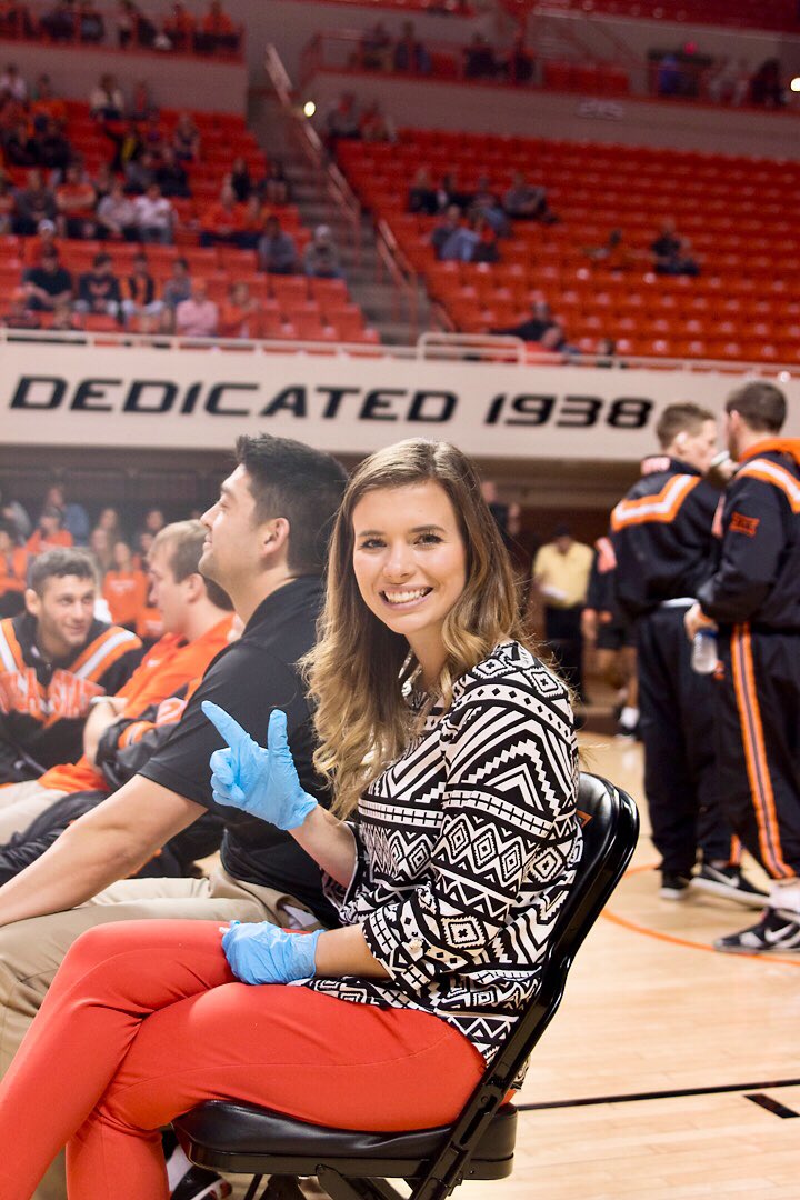 OKStateMatMaids's tweet photo. Huge shoutout to our very own VP @okkate_robinson as she works beside the team athletic trainer as a student aid this season! 🤼‍♂️ #yougogirl https://t.co/Lg4dizdQVs