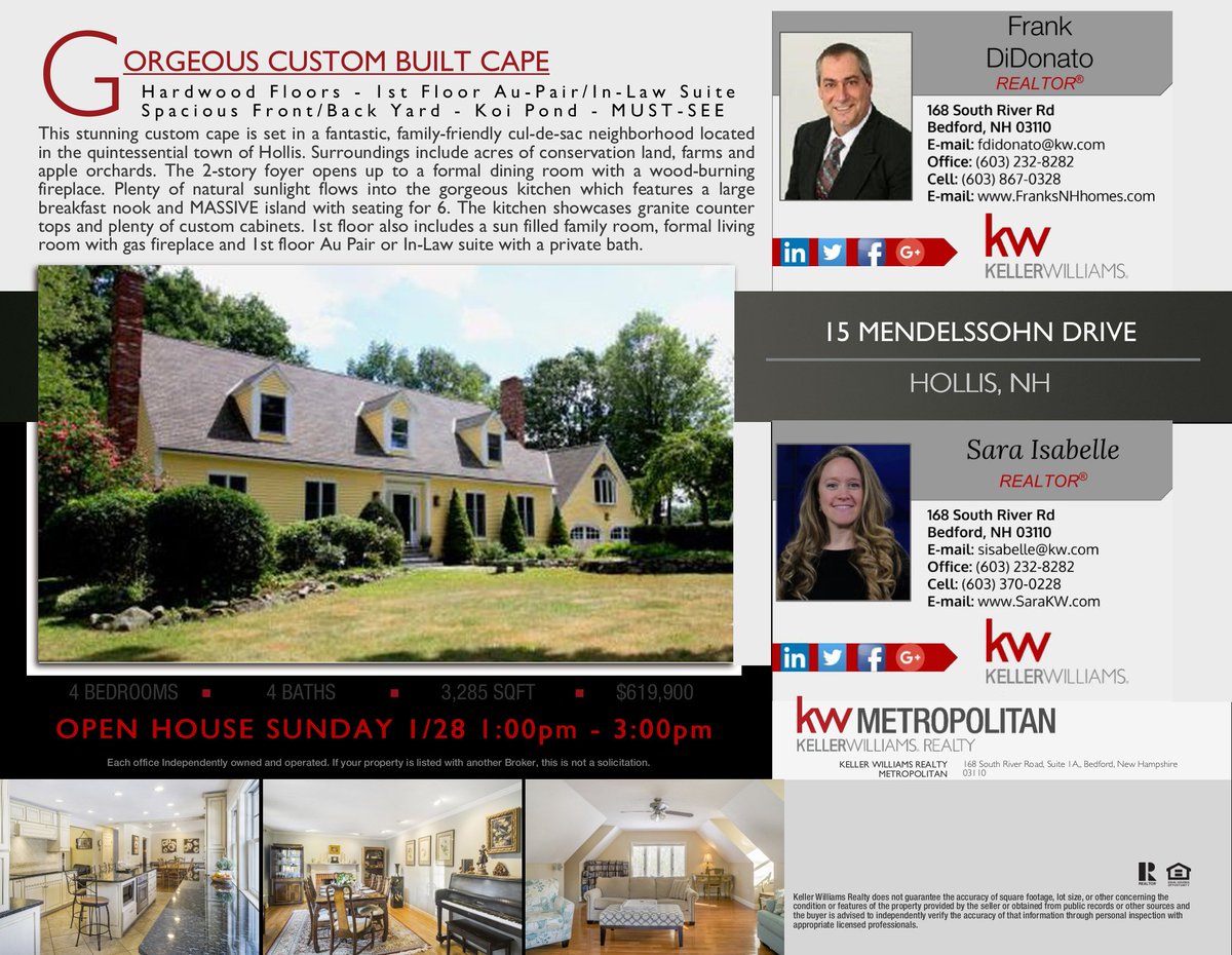 FranksNHhomes's tweet image. Join us Sunday 1/28 in Hollis, NH! 1:00-3:00