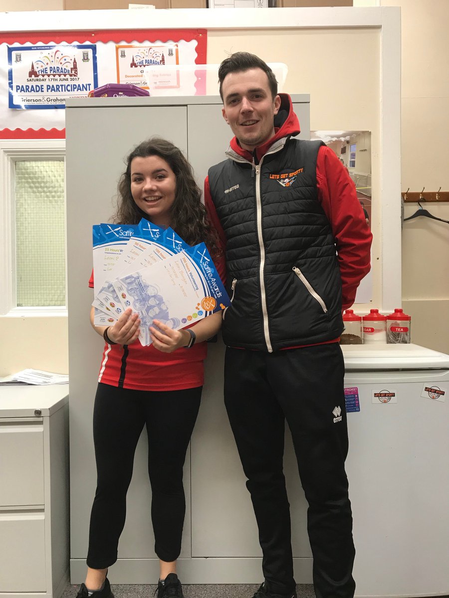 Leoni Bunyan has completed over 200 hours volunteering with <a href="/letsgetsporty1/">Lets Get Sporty</a>. Mentor Dayne presented Leoni with her Saltire Awards. #YoungPeople #Trainee #LGS #Oneforthefuture
