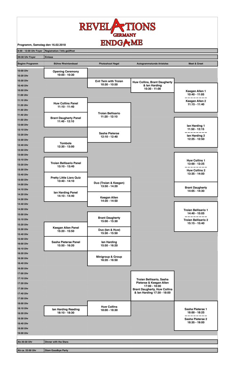 RevelationsGer's tweet image. ** Das Programm ist online !! - Bitte lest genau die Instruktionen durch auf Facebook! facebook.com/revelationsger…
The schedule is here ! Please read instructions carefully on our Facebook!!
#pllcon you may also download the schedule on our website.! **