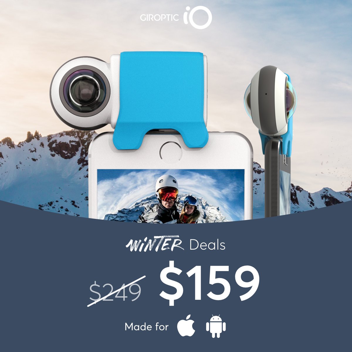 Bring a 360 touch to your Winter Holidays and capture stunning moments at a special price: $159 instead of $249.
👉 giroptic.io/winterdeals