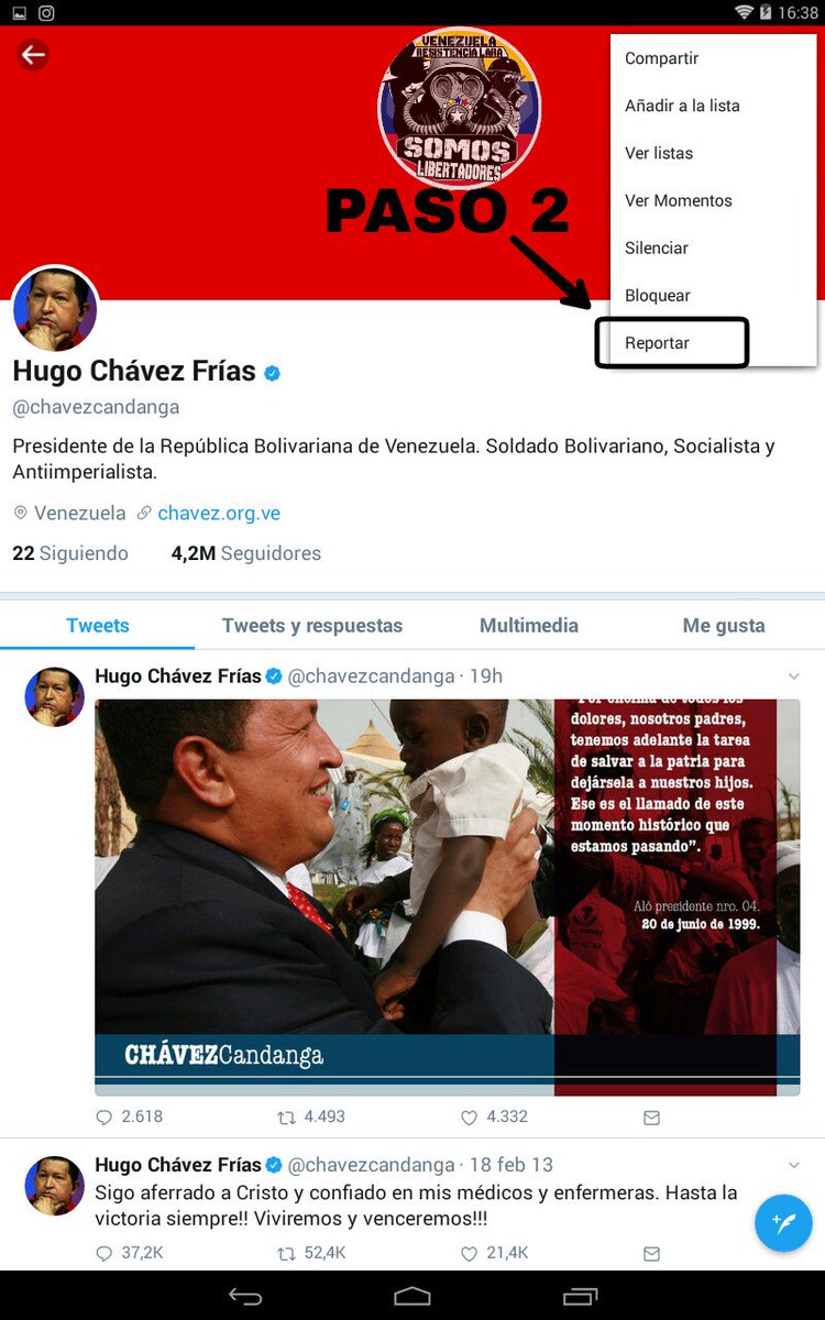 LaraAnons's tweet photo. #25Ene #26Ene #27Ene | Como forzar el cierre de la cuenta de twitter de un muerto en 4 pasos, para que no sea usurpada... Probemos con @chavezcandanga https://t.co/geOrtJF7or