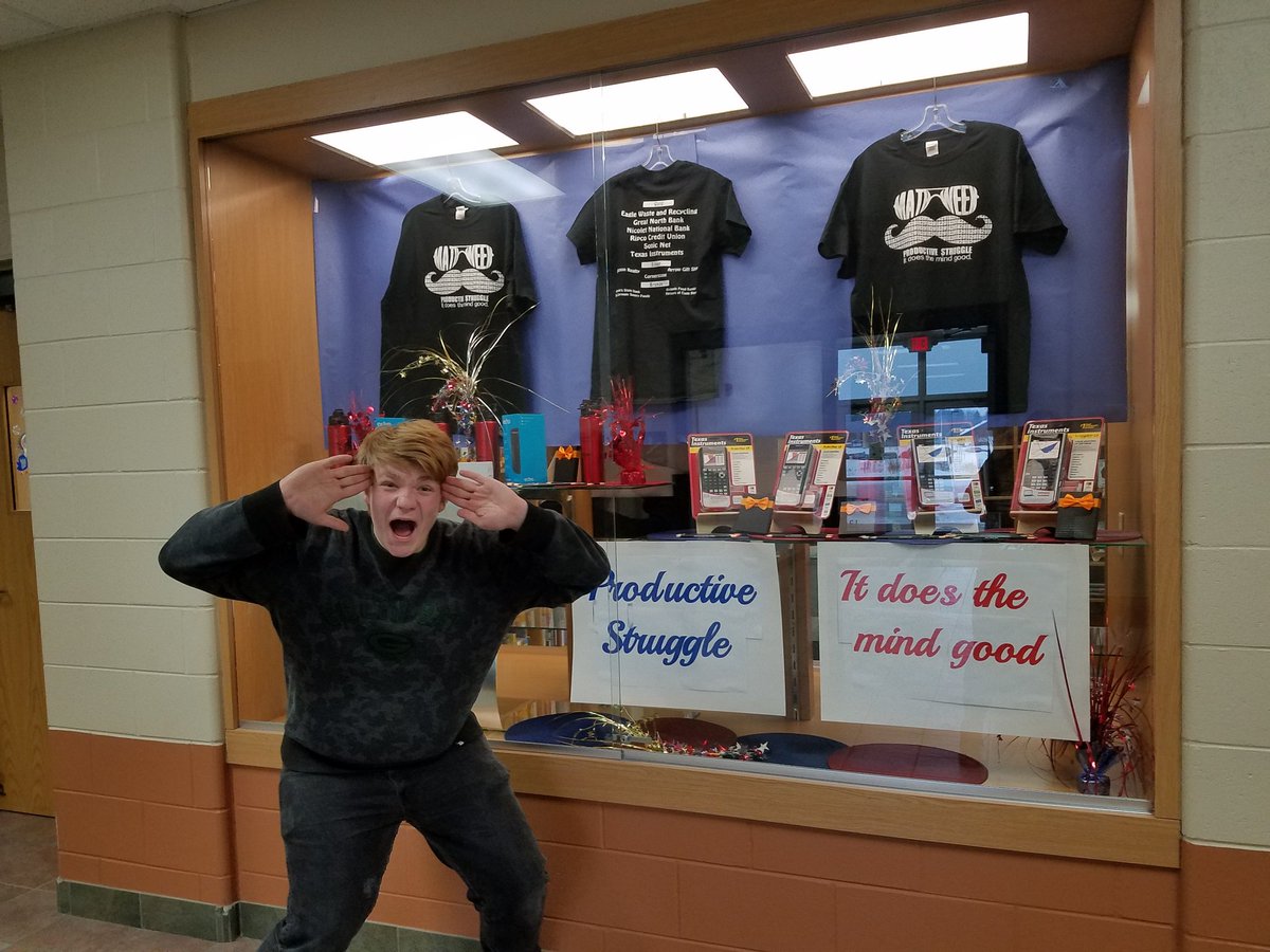 NPLMCgrassl's tweet image. @stmiller49 &amp;amp; I are ready for #MathWeek2018 @jhusing34  isn&apos;t as excited about it as we are!! @npsd1