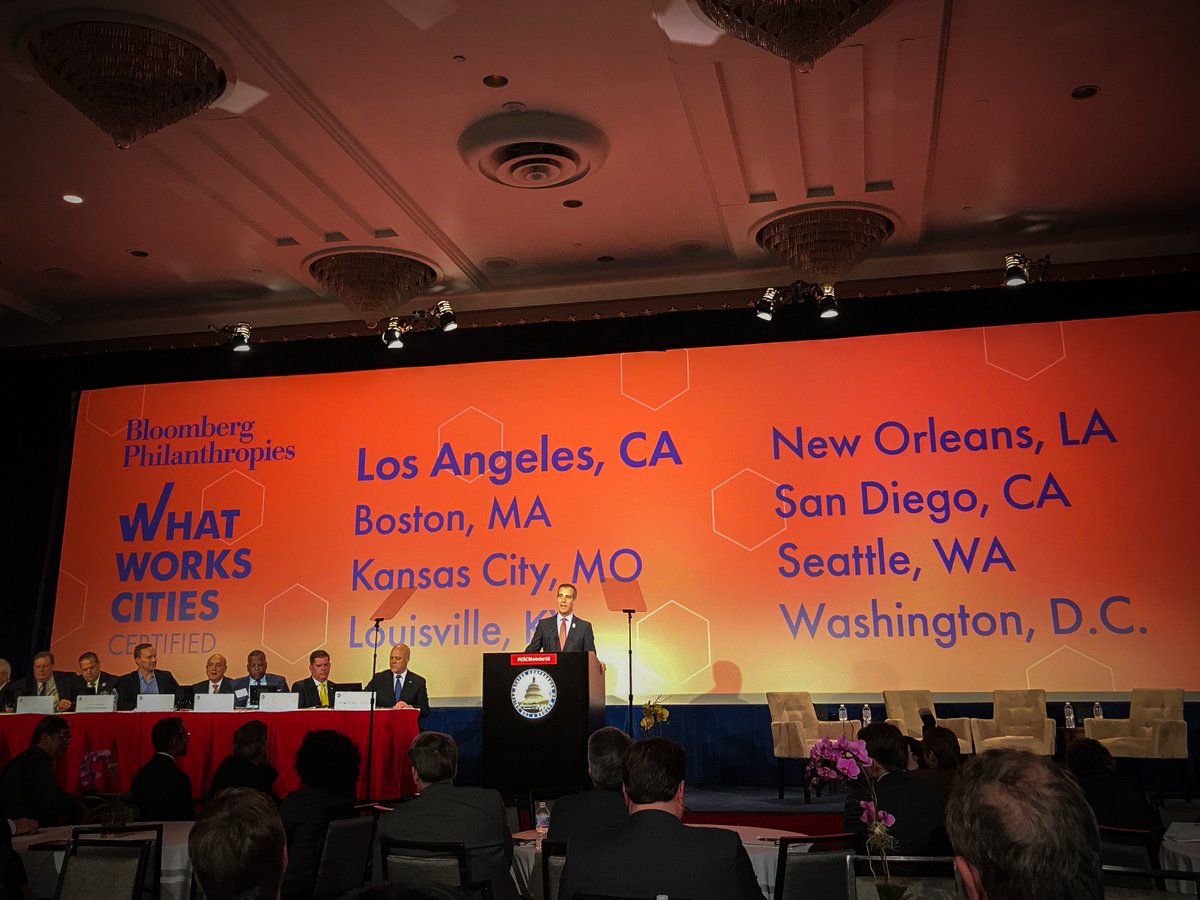 MayorOfLA's tweet image. Proud to accept the only @WhatWorksCities Gold 🏆 award in the nation for our success in using data to improve city services. Numbers tell compelling stories and they help us find answers that make a real difference in people’s lives. #CitiesWinWithData mayor.la/vdxs30i0jDU