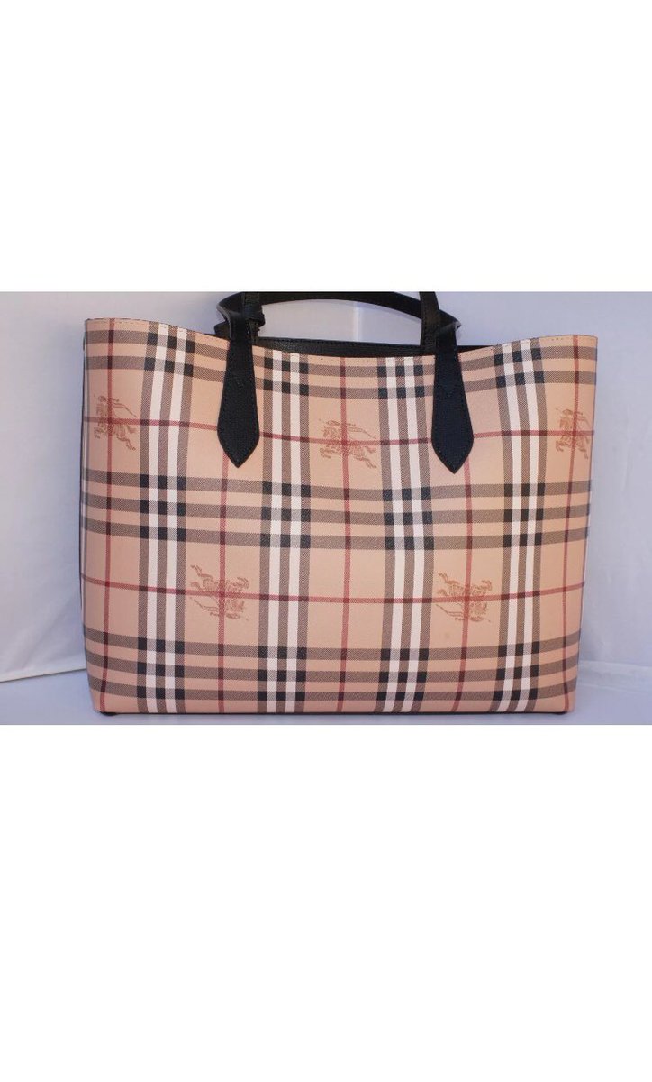 Tikavision's tweet photo. #New #Burberry #Haymarket #Colours #Check #Leather #Reverse #Tote #Bag #Black #Handbag https://t.co/aPE2fR77jI https://t.co/hk4A9un12E