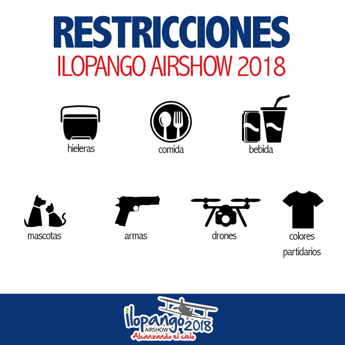 IlopangoAirShow's tweet photo. @SamuelGodoyL Hola Samuel, estas son las únicas restricciones https://t.co/Nx6eMfWh4h