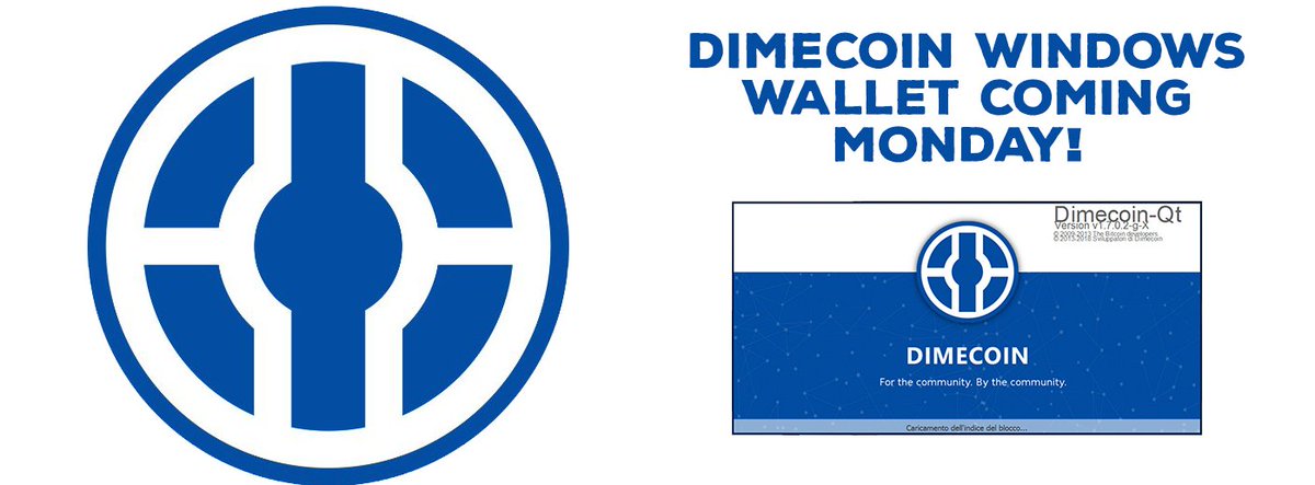 Dimecoin's tweet photo. Our #Windows wallet is #releasing #Monday!

The #dimecoin team is currently #beta #testing it!

Get it Monday at https://t.co/iky8N3OzU6

#dimecoin #dime #blockchain #crypto #cryptocurrency #mining #trading #ico #altcoin #moon #token #coin #decentralized #fintech #wallet #release https://t.co/f9LrChqeoX