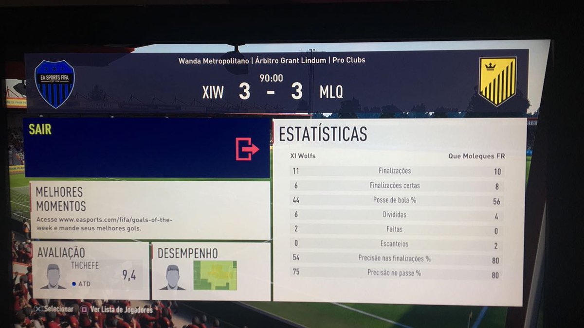 QueMolequesFR's tweet photo. ⚽ RESULTADOS DA NOITE ⚽

FBPC - 7° e 8° RODADAS

☞ Fechamento FC ✔ - 2-1 
☞ Real GV City (Jogo em análise pela federação)

CVFS

☞ XI Wolves ◽ 3-3 
☞ Mitos Pro ✔ 4-2 
☞ Imbatíveis ✔ W.O 

NOITE FELIZ! E A MOLECADA VEM COMO? https://t.co/cQfVQ3gx7K