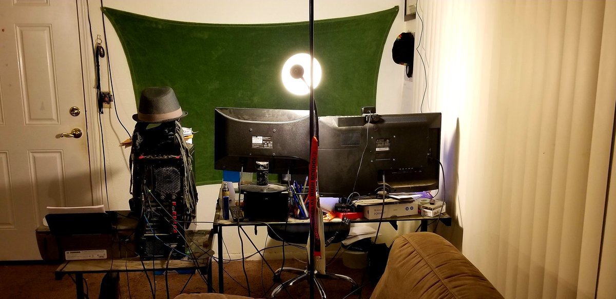 blazed_in_ak's tweet photo. Here's a little look behind the camera, for all of you that may be interested. Fully rearranged streaming space. Nothing too expensive or fancy but it get's the job done. https://t.co/BdGeo4ysK5 https://t.co/TZYMj7Livh
