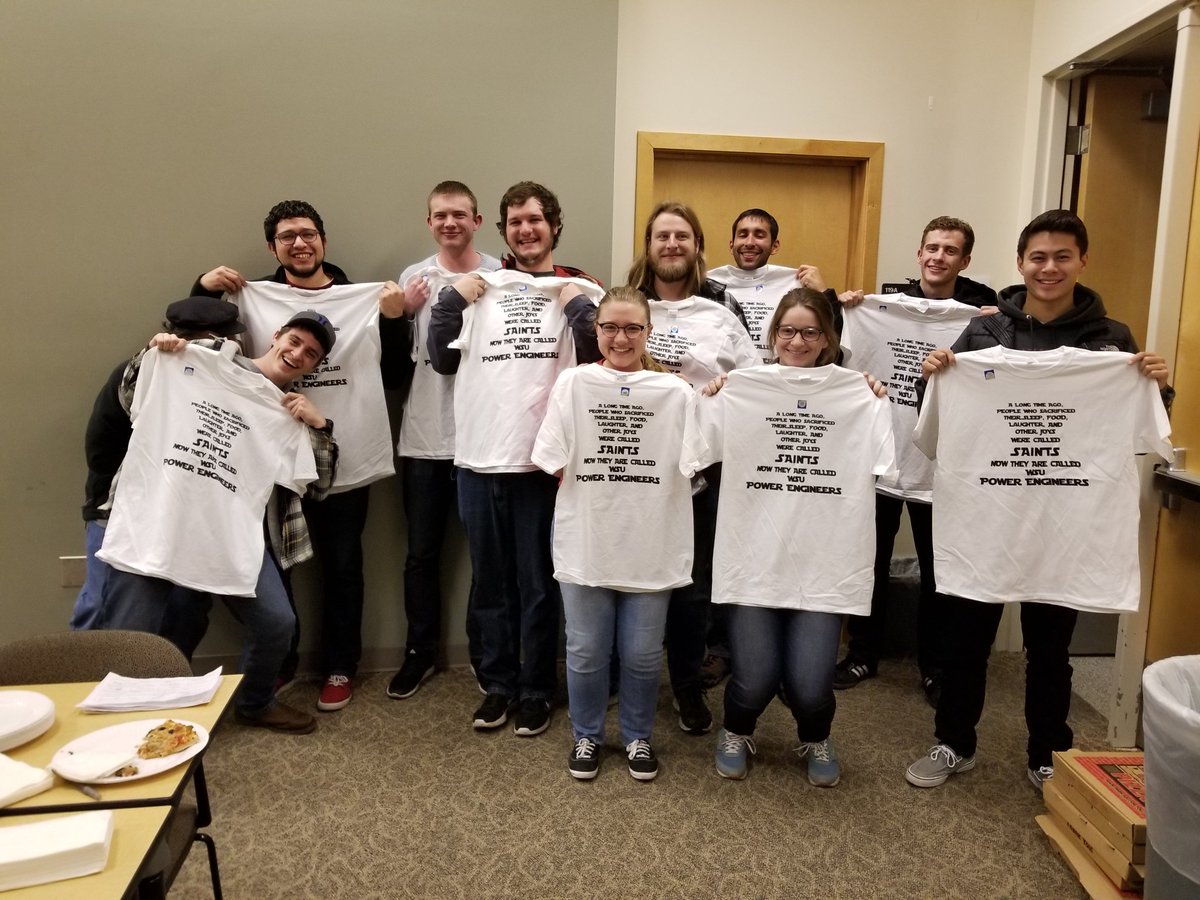 WSU_Noel_Schulz's tweet photo. Fun social event for @WSUVoiland EE Power emphasis seniors, juniors & faculty tonight. #PowerRocks #GoCougs https://t.co/Yu4oTRgfs5