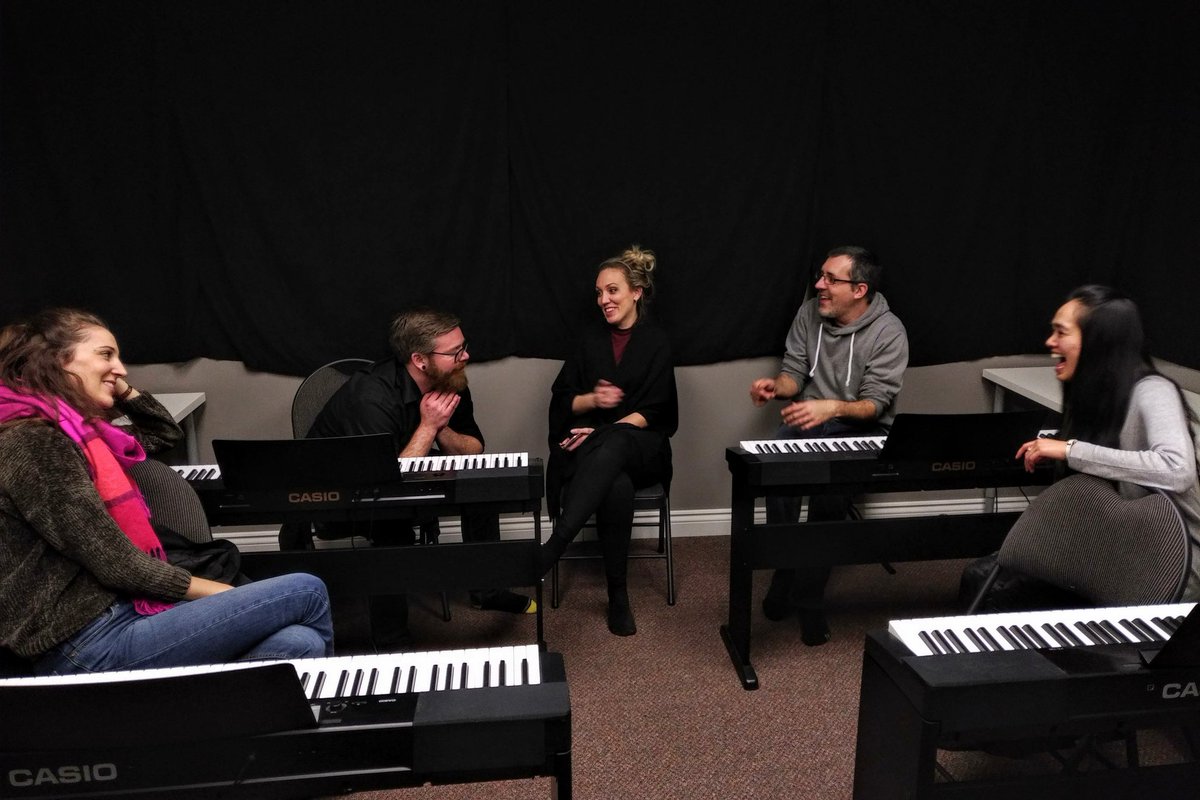 MpressMusic's tweet photo. We love our incredible teachers! 

This is us. Thanks for a great staff meeting team!

#teach #inspire #us #team #mpress #music #happiness #piano #guitar #voice #drums #workshop #learn https://t.co/3wBZ3QAT0h