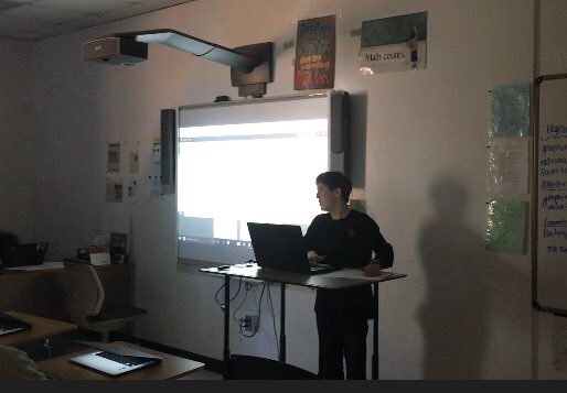 VISTASEd's tweet photo. Proud of 9th grade student who is blind doing a presentation on how he uses @Desmos graphing calculator for his sighted classmates. #inclusion #accesstech #blindmath https://t.co/b6EfBmoflr