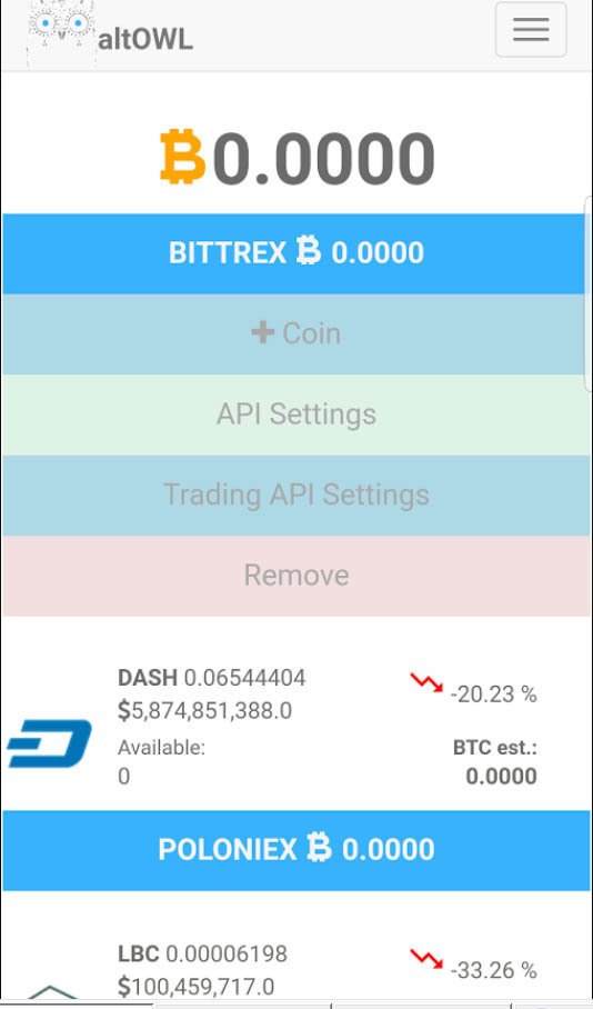 altOWL_Project's tweet photo. The altowl mobile edition is a part of The altOWL Project. With our app you may watch your current investments in major cryptocurrencies exchanges or trade through the usage of API keys. Also our app offers charts of altcoins.
Buy: https://t.co/h013SHzJ29
#altOWL #altcoin https://t.co/lAvXVNrGmJ