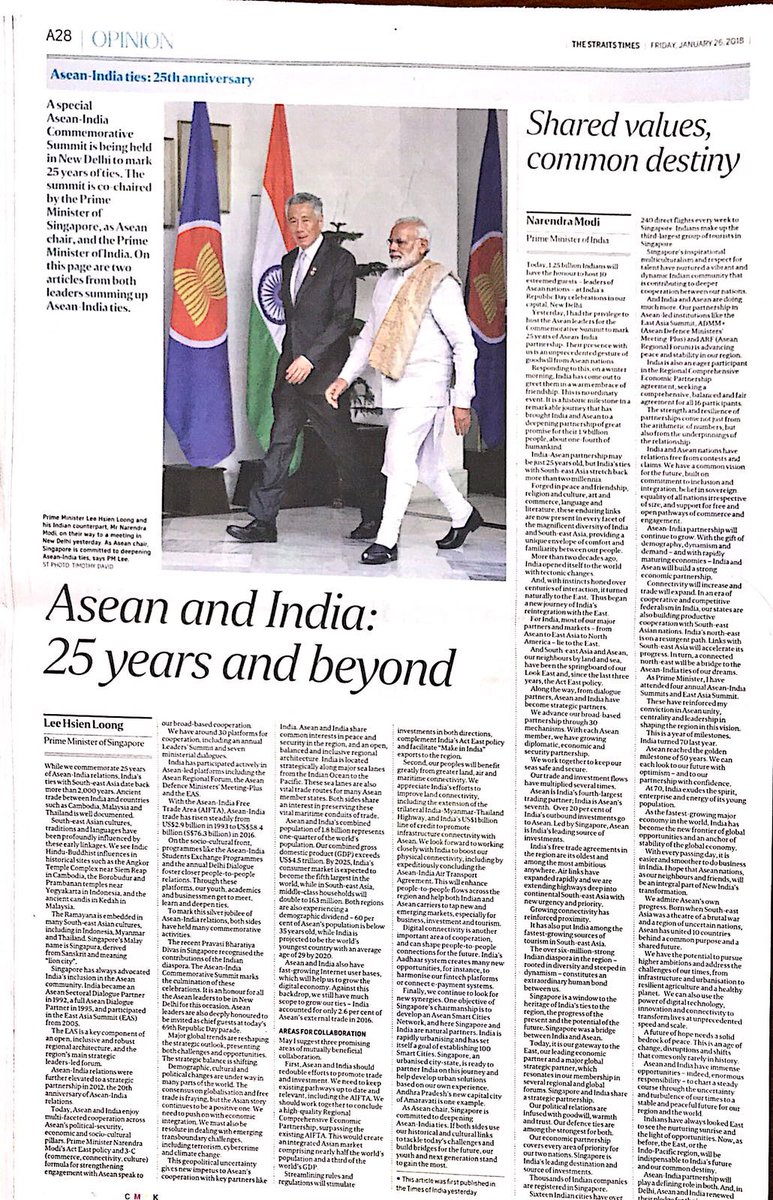India In Singapore On Twitter Oped By Hon Prime Minister Shri Narendra Modi Shared Values Common Destiny Carried By Tamil Newspaper In Singapore Tamil Murasu Tamil Murasu Tamil Murasu Carried Articles