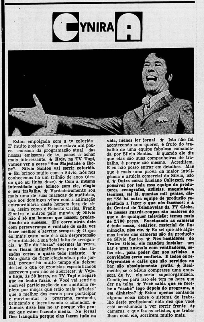 Adao_RS's tweet photo. Registros das duas primeiras edições em "Tupicolor" do primeiro programa colorido apresentado por Silvio Santos: Sua Majestade, o IBOPE. 06/04 e 13/04/1972. https://t.co/B9UE97EHIn