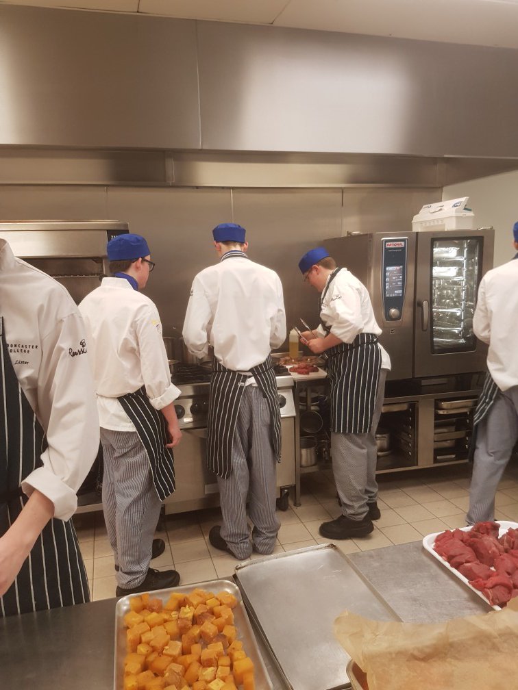 WaterfrontDC's tweet image. @DonnyCollege Catering and Hospitality Students #BurnsNight2018 in @WaterfrontDC #TeamWork