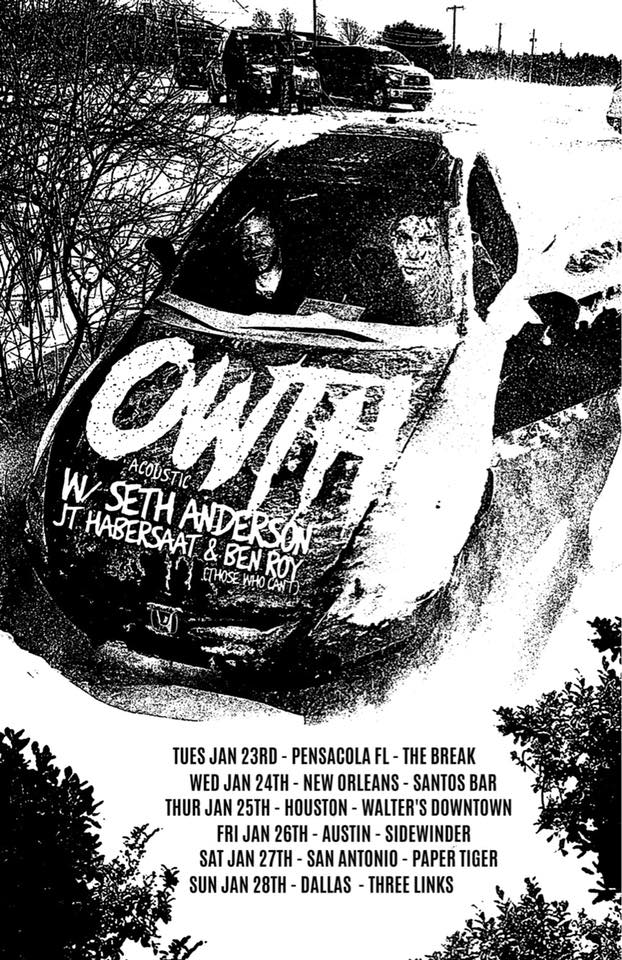 OFF WITH THEIR HEADS (acoustic) is tonight with Seth Anderson, JT Habersaat and Ben Roy. 8 pm, tix at the door. Tacos Bomberos on the patio! <3