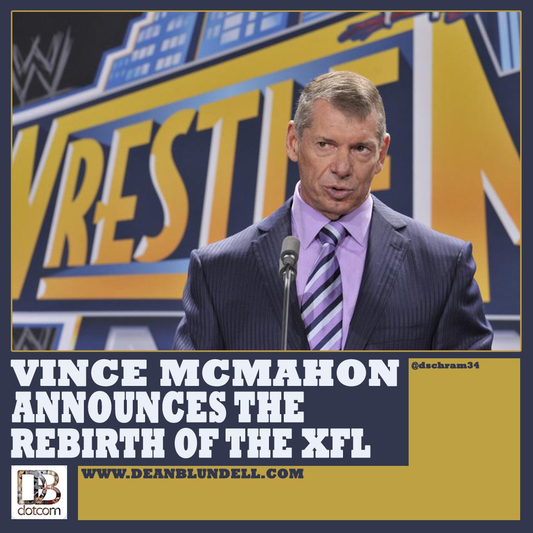 tailgatetk's tweet photo. Vince McMahon announces the rebirth of the #XFL. Watch the full #XFL2020 Press Conference here: https://t.co/euXvMeHPe8 https://t.co/os7aRcOIYt