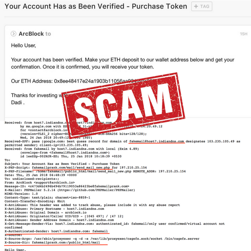 [SCAM ALERT] We found that some scammers are faking our email. Although it’s not a threat to our email system, it may scam some participants. Please note that ArcBlock will NEVER send you contribution addresses through email! All the actions should be done through our website.