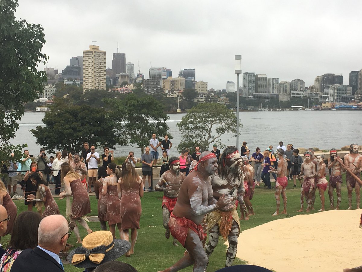 Wugulora Morning Ceremony at Sydney’s Barangaroo...Aboriginal Leader Yvonne Weldon told the crowd this is a sombre day for her people.