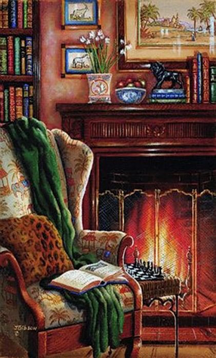 Paperbacks_Plus's tweet photo. Reading is a basic tool in the living of a good life. ~Joseph Addison

#Time for #Reading #Art by Judy Gibson (1947-2005) #readingandart #reader #books #fireplace #cozyfire #bookshelves #comfychair #storytime #basictool #goodlife #favoritehobby #sanctuary #literaryart #booklover https://t.co/h5agGpLhfu
