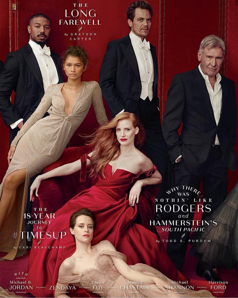 MetooReview's tweet photo. #READ "THE 18-YEAR journey to #TIMESUP" by @caribeauchamp - @vanityfair - photo by @annieleibovitz - WITH
@MichaelBJordan @Zendaya #Jess_Chastain #ClaireFoy #MichaelShannon #harrisonford #fashiondirector #jessicadiehl https://t.co/Iz2FcEWwjU