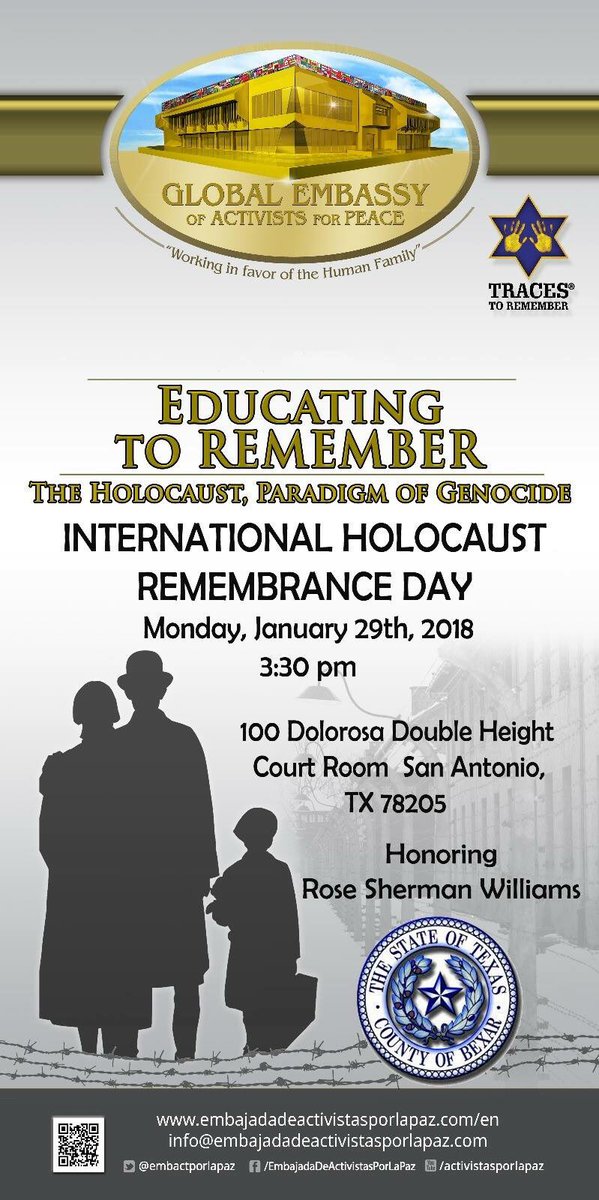 globalembpeace's tweet photo. #InternationalHolocaustRemembranceDay #GEAP #EducatingToRemember https://t.co/7ZmTDRAek8