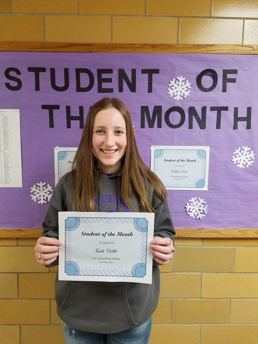 Congratulations to our Students of the Month. Way to go Nathan and Karli! #wildcatpride #goodhueschool
