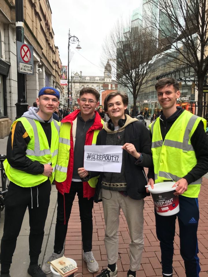 Still alive. Amazing memories about last year; here I was, giving my support for the lads #SleepOut17