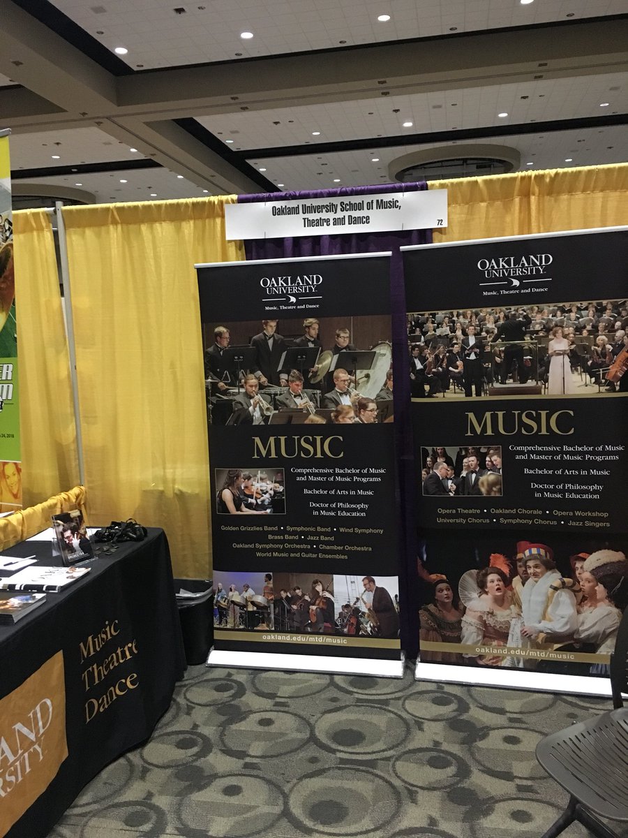 OaklandUMusicEd's tweet photo. Excited to see @OUMTD alums and friends at the 2018 Michigan Music Conference! @MMCAnnual #MMC2018 #ThisIsOU https://t.co/IPxtP5ihem