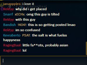 OtakuMidnight_'s tweet photo. omg the saltiness from this top laner who got shut down by a Gnar ๐๐๐๐๐ #dailysalt #thesaltisreal @HyperRTs @AlienRTs @RogueRTs @Flow_Rts @Bear_Retweets @DNRRTs https://t.co/60UcG8QP4K