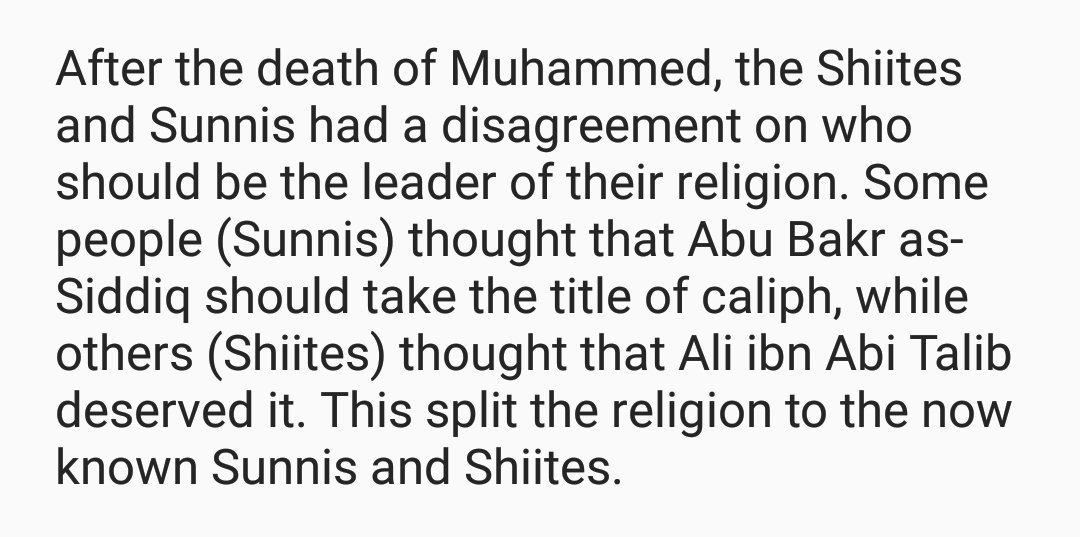 ColtenDraws's tweet photo. Group 5: 4th Period
Major difference between Shiites and Sunnis -- disagree on who is qualified to be their religious leader
@GrahamvillePOP1
https://t.co/IXuIsiCo2v https://t.co/rGJfSI25Zq