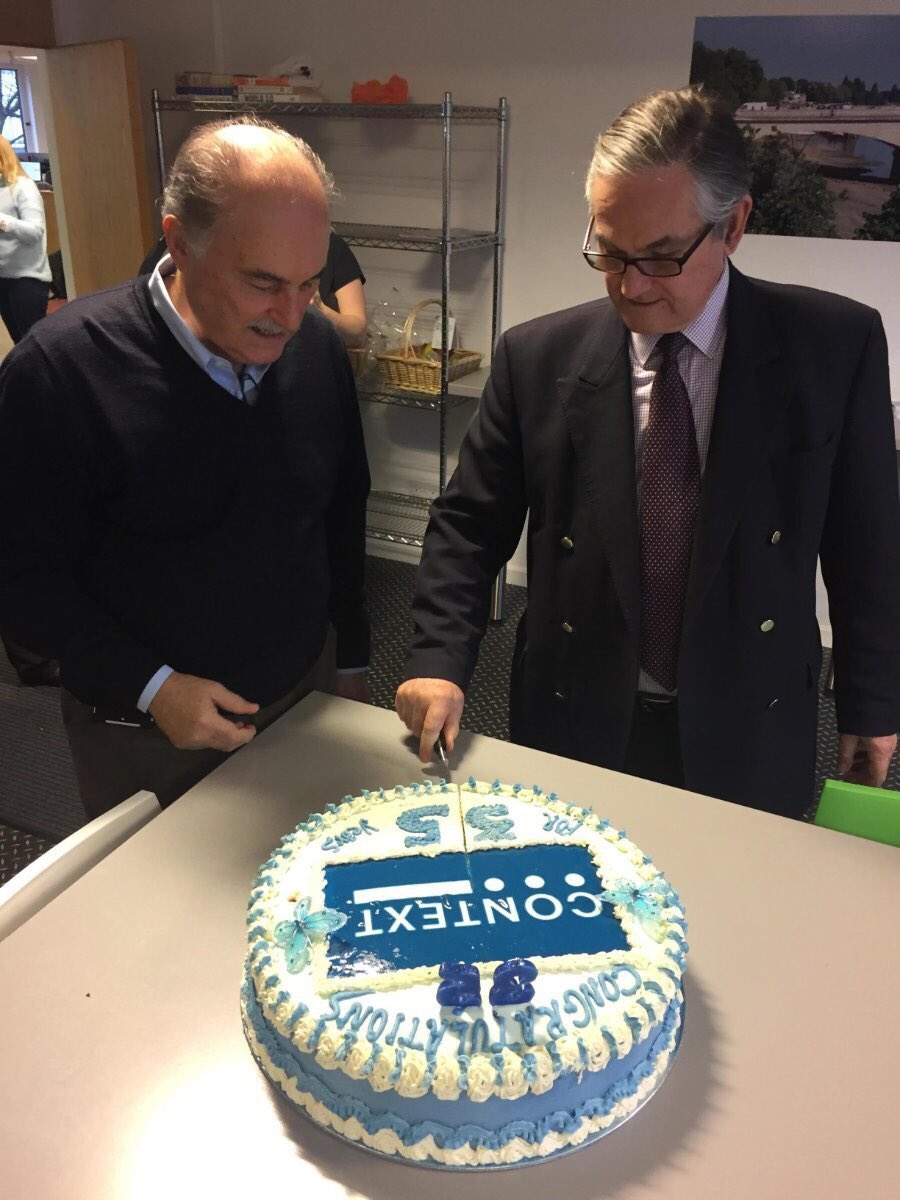 kingacontext's tweet photo. 2018 marks 35 years for CONTEXT! 🎂 Thank you to all our customers, data partners and to all our employees who've made this journey unforgettable. We surprised our co-founders Howard and Jeremy with a celebratory cake at our kick off meeting this week. #context35 #contextworld https://t.co/JjOnvcNlN2