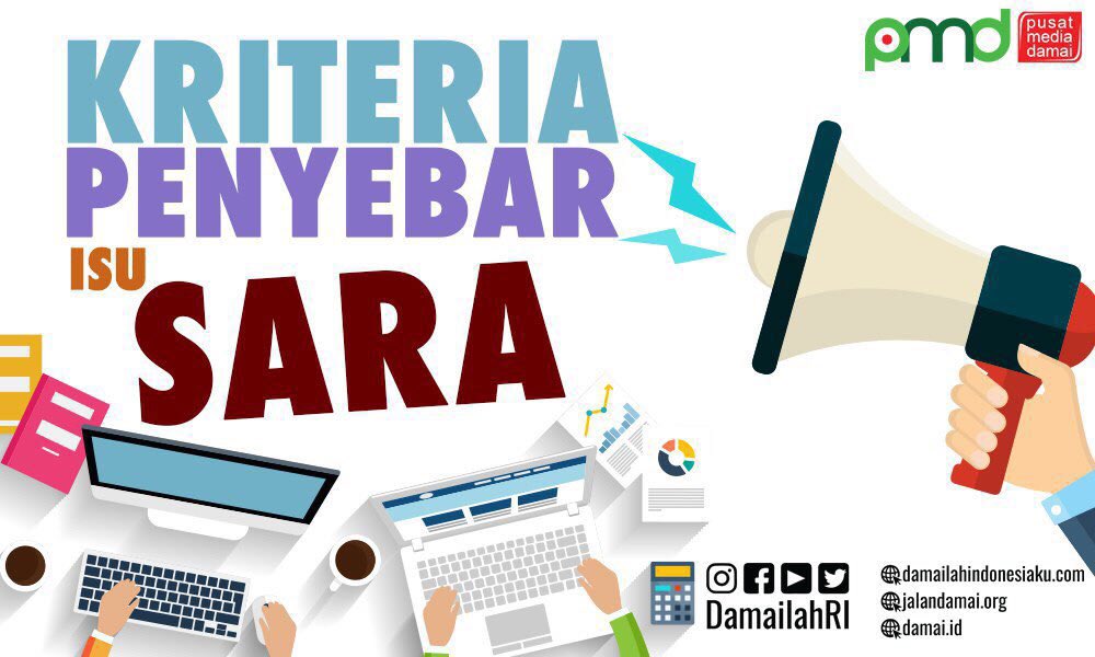 DamailahRI's tweet photo. Kriteria penyebar isu SARA https://t.co/XlJcBaF9XN https://t.co/2HF2ceXoA8