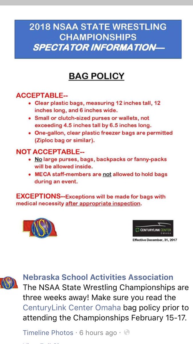 NHSpostprom2018's tweet photo. Panther Clear Bags for sale $15.. NSAA approved. Just in time for State Wrestling and Basketball https://t.co/5lwRzTGvR2