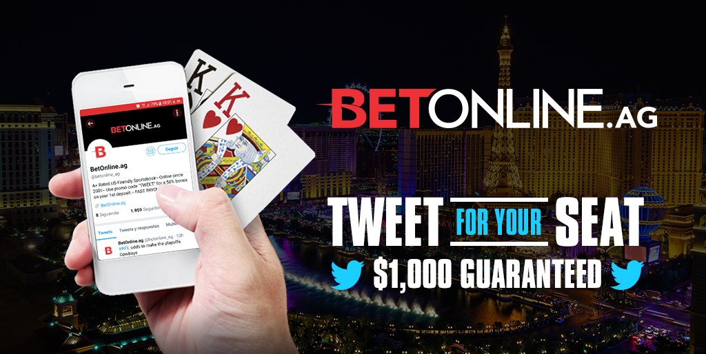 BetOnline_ag's tweet photo. Tweet for your seat !  Our $1,000 gtd Free Roll is back, The first Sunday of every month.   Simply visit https://t.co/Lp7APnwCqX  and follow the steps to be automatically enrolled for the $1,000 free roll on Feb. 4th ! 

#poker #freeroll #NLHE #thursdaythoughts #sportsbook https://t.co/YBLfnnVL2F