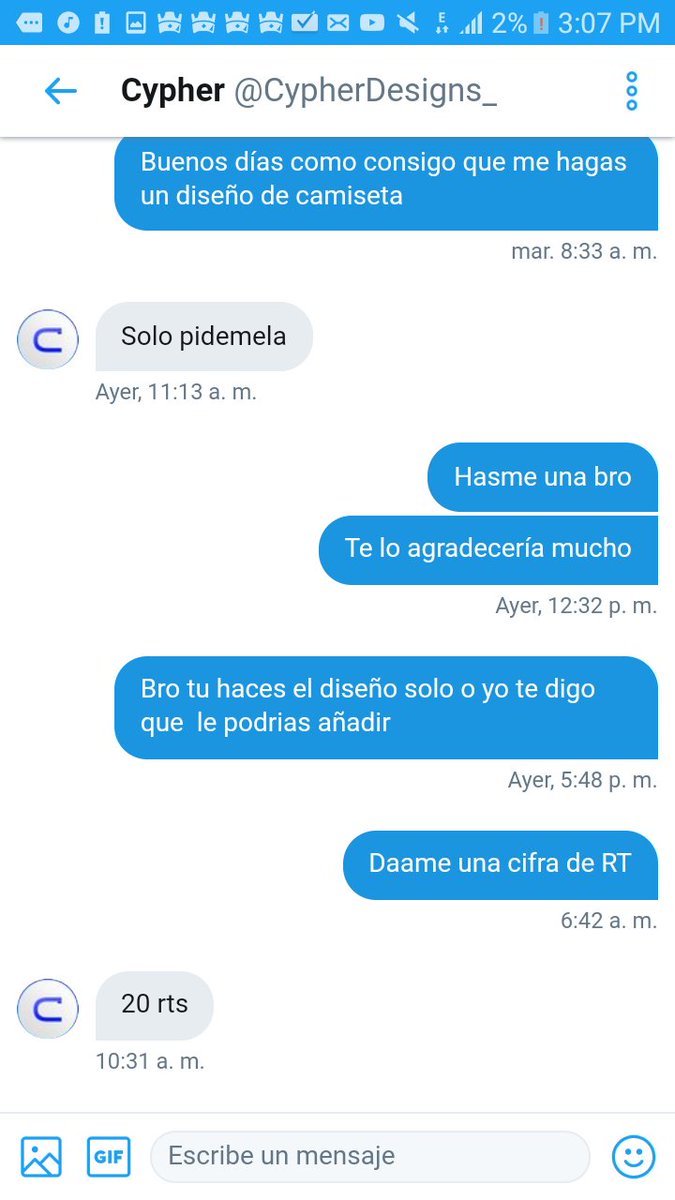 Ayuda 20 RT PARA QUE @CypherDesigns_  ME HAGA UN DISEÑO DE CAMISETA AYUDA!
