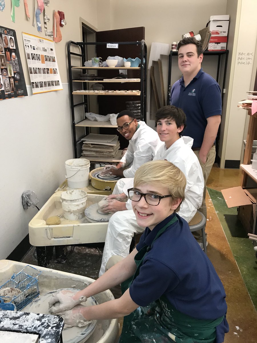 joycschultz's tweet photo. Proud of the student who donates time and knowledge to assist beginners on the potters wheel. #K12ArtChat #leadership #mentoring #ChoiceArt #ceramics #wheelthrowing https://t.co/AL1D2hPnVo