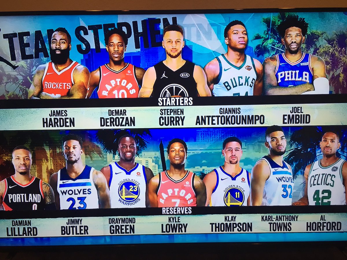 anthonyVslater's tweet photo. The All-Star teams via TNT https://t.co/A7ZyMSSIxi