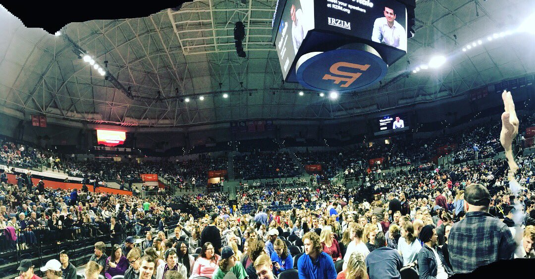 michelle_tepper's tweet photo. Jesus among secular gods with @ravizacharias and @vincervitale about to start! Join us now at UF in the O’Connell Center or live at https://t.co/hv1wl8rAIC #ufopenforum https://t.co/kWx8SNKhVB