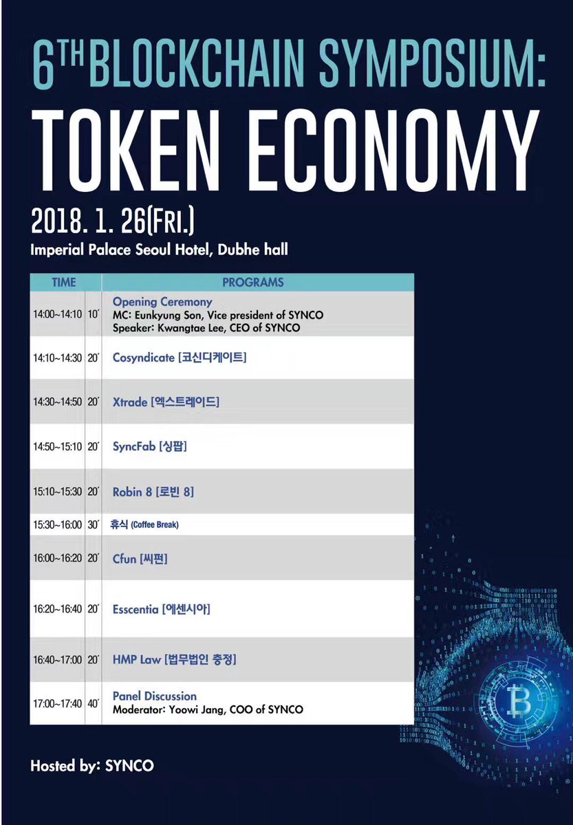 HelloRobin8's tweet photo. Come meet Robin8 at local meetups for Coinnest, Synco and Techcode in Seoul and Berlin today!! https://t.co/VN0rvfNDDY