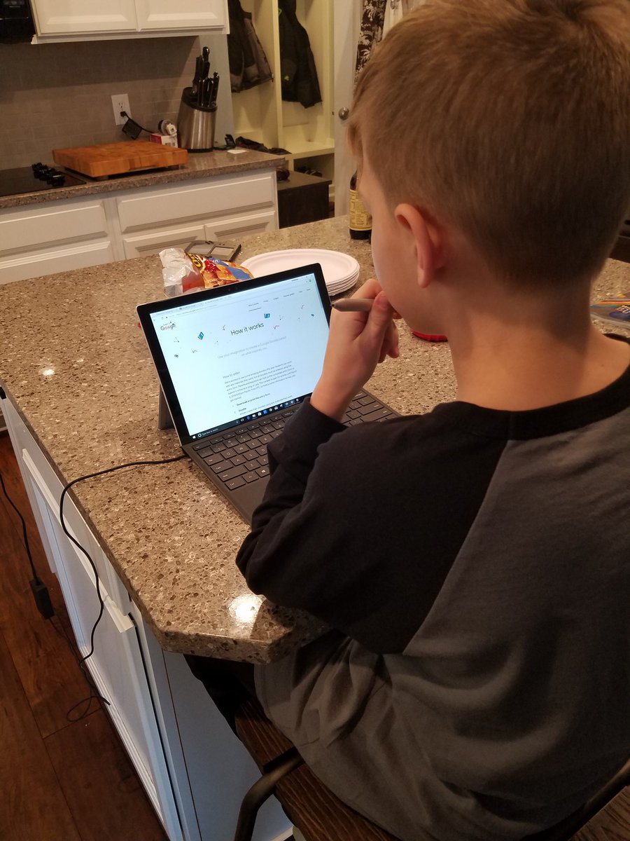 kinderMegB's tweet photo. He has been working and reworking since we got home at 4:30! @nadinegilkison #cyberflash #wearekitley https://t.co/JKJkVaBHfv