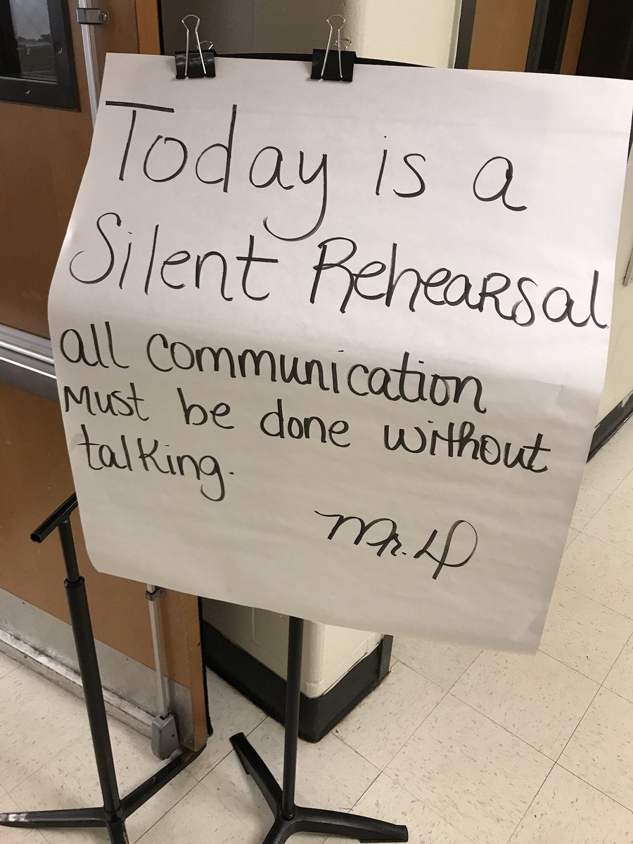 eastcobbmsbands's tweet photo. Today @eastcobbmsbands had a silent rehearsal! #ProductiveDay #PlayMoreTalkLess https://t.co/QAt0v5KVtj