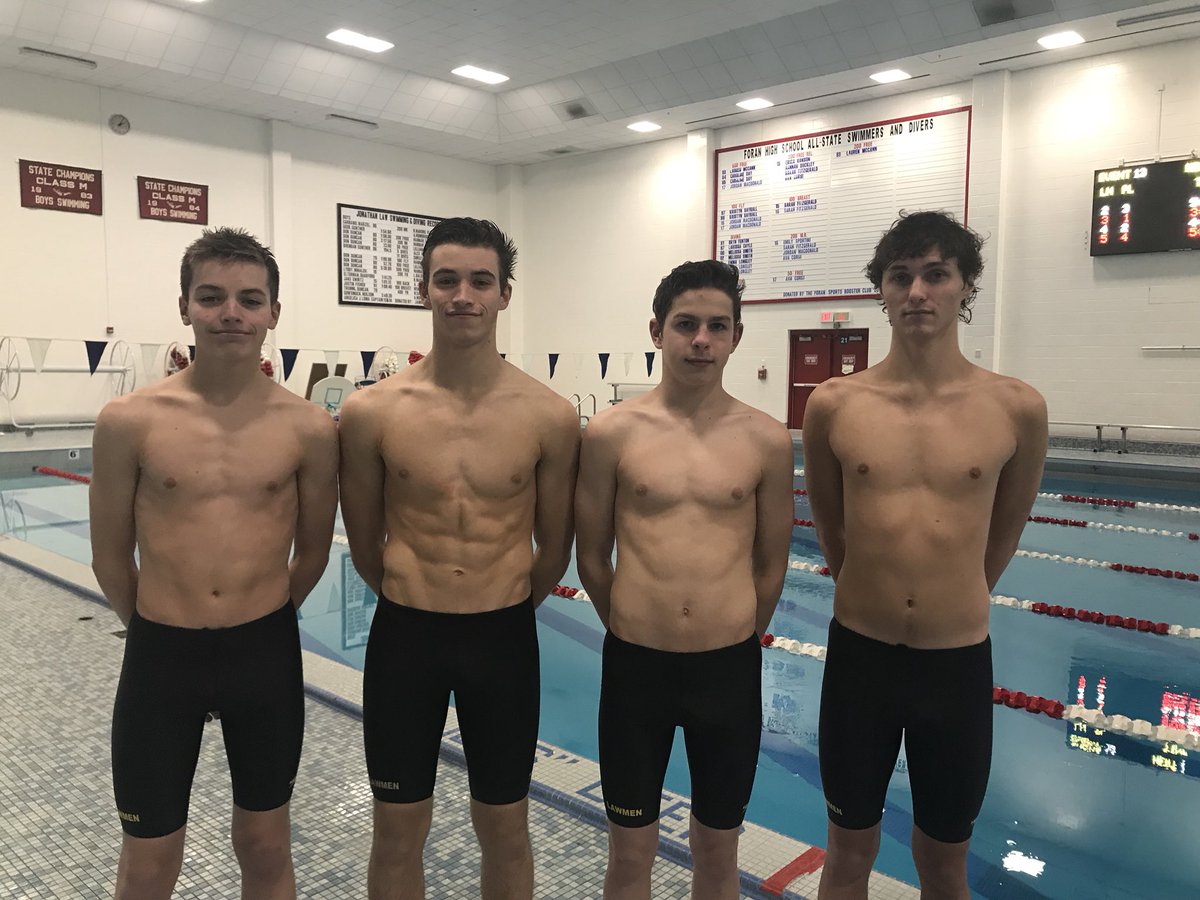 MilfordCTSwim's tweet photo. And here’s our medley relay record breakers!!! 🏅 They came in at 1:53.86, breaking the 1986 record of 1:54.60!! Congratulations to all!! @JLHSAthletics @jlawadvocate https://t.co/9J001w48Ep